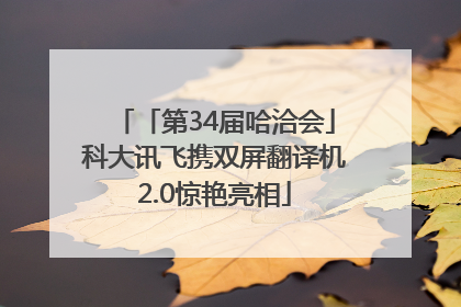 「第34届哈洽会」科大讯飞携双屏翻译机2.0惊艳亮相