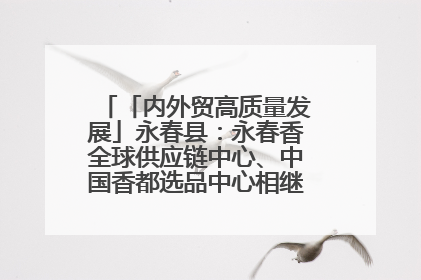 「内外贸高质量发展」永春县：永春香全球供应链中心、中国香都选品中心相继运营——一根香“点燃”百亿产业