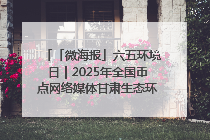 「微海报」六五环境日｜2025年全国重点网络媒体甘肃生态环保行走进兰州新区