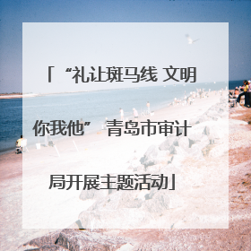 “礼让斑马线 文明你我他” 青岛市审计局开展主题活动