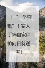 “一举夺魁”！家人手捧自家种植向日葵送考