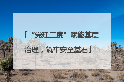 “党建三度”赋能基层治理，筑牢安全基石