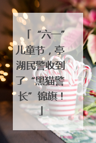 “六一”儿童节，亭湖民警收到了“黑猫警长”锦旗！
