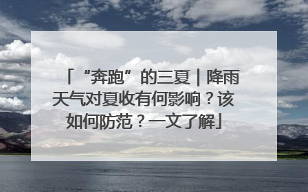 “奔跑”的三夏｜降雨天气对夏收有何影响？该如何防范？一文了解