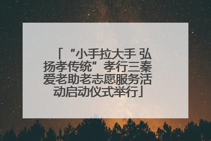 “小手拉大手 弘扬孝传统”孝行三秦爱老助老志愿服务活动启动仪式举行