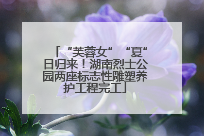 “芙蓉女”“夏”日归来！湖南烈士公园两座标志性雕塑养护工程完工
