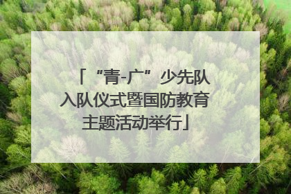“青-广”少先队入队仪式暨国防教育主题活动举行