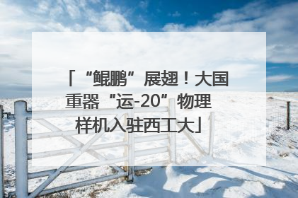 “鲲鹏”展翅！大国重器“运-20”物理样机入驻西工大