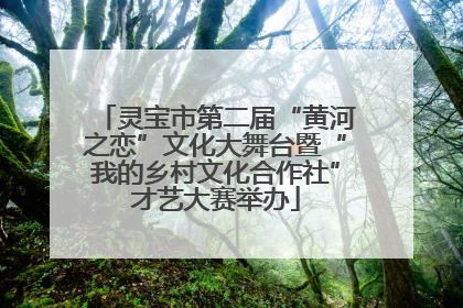 灵宝市第二届“黄河之恋”文化大舞台暨“我的乡村文化合作社”才艺大赛举办