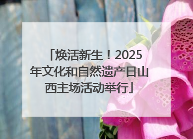焕活新生！2025年文化和自然遗产日山西主场活动举行