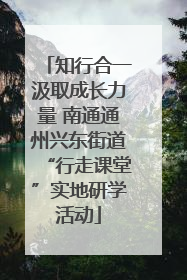 知行合一汲取成长力量 南通通州兴东街道“行走课堂”实地研学活动