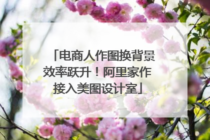 电商人作图换背景效率跃升！阿里家作接入美图设计室