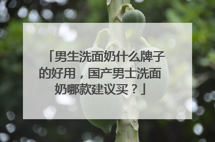男生洗面奶什么牌子的好用，国产男士洗面奶哪款建议买？