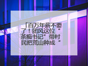 百万年薪不要了！团风这位“茶痴书记”带村民把荒山种成“绿色银行”