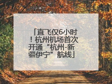 直飞仅6小时！杭州机场首次开通“杭州-新疆伊宁”航线