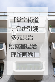 益宁街道：党建引领多元共治 绘就基层治理新画卷