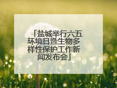 盐城举行六五环境日暨生物多样性保护工作新闻发布会
