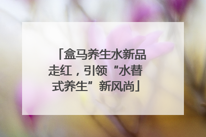 盒马养生水新品走红，引领“水替式养生”新风尚