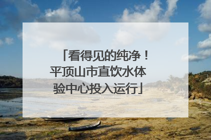 看得见的纯净！平顶山市直饮水体验中心投入运行