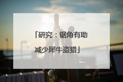 研究：锯角有助减少犀牛盗猎