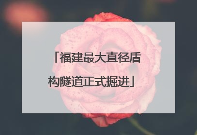 福建最大直径盾构隧道正式掘进