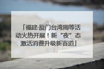 福建·厦门台湾周等活动火热开展！新“夜”态激活消费升级新赛道