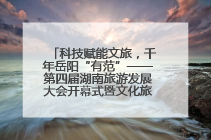 科技赋能文旅，千年岳阳“有范”——第四届湖南旅游发展大会开幕式暨文化旅游推介会侧记