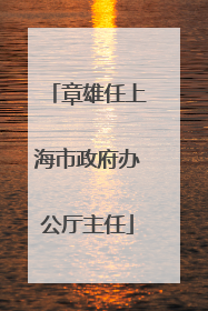 章雄任上海市政府办公厅主任