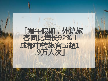 端午假期，外籍旅客同比增长92%！成都中转旅客量超1.9万人次