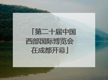 第二十届中国西部国际博览会在成都开幕