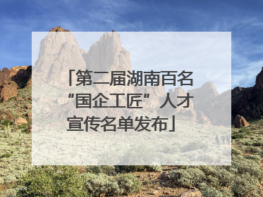第二届湖南百名“国企工匠”人才宣传名单发布
