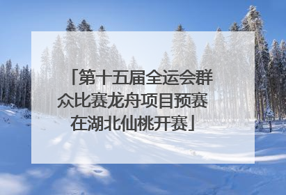 第十五届全运会群众比赛龙舟项目预赛在湖北仙桃开赛