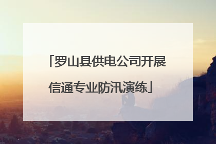 罗山县供电公司开展信通专业防汛演练