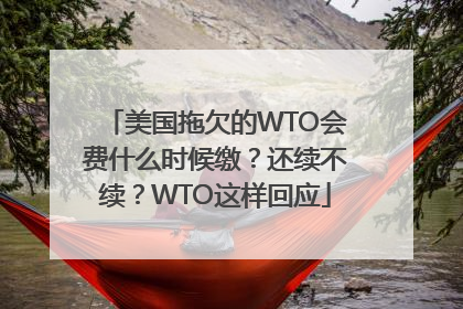 美国拖欠的WTO会费什么时候缴？还续不续？WTO这样回应