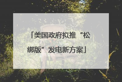 美国政府拟推“松绑版”发电新方案