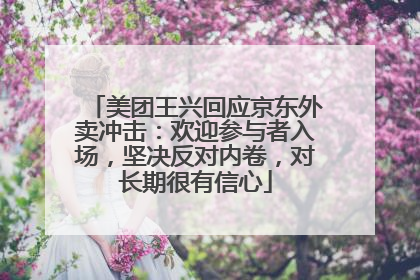美团王兴回应京东外卖冲击：欢迎参与者入场，坚决反对内卷，对长期很有信心