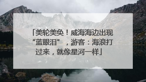 美轮美奂！威海海边出现“蓝眼泪”，游客：海浪打过来，就像星河一样