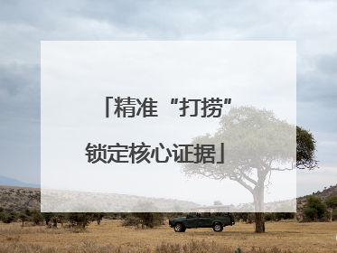 精准“打捞”锁定核心证据