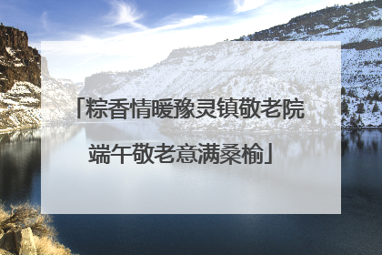 粽香情暖豫灵镇敬老院 端午敬老意满桑榆