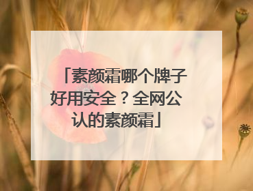 素颜霜哪个牌子好用安全？全网公认的素颜霜