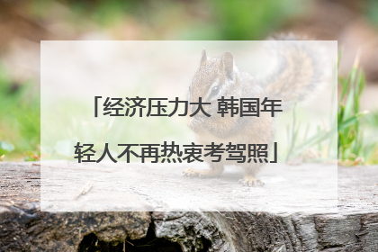 经济压力大 韩国年轻人不再热衷考驾照