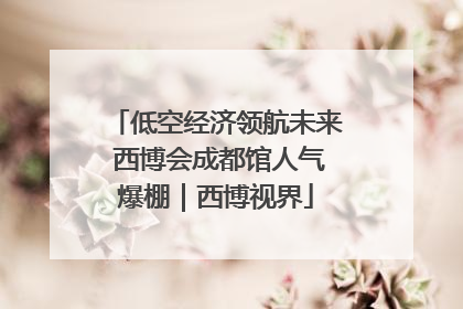 低空经济领航未来 西博会成都馆人气爆棚｜西博视界