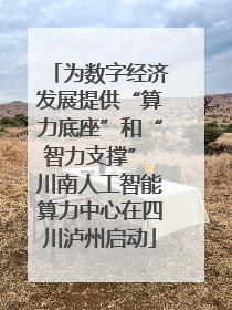 为数字经济发展提供“算力底座”和“智力支撑” 川南人工智能算力中心在四川泸州启动