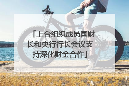 上合组织成员国财长和央行行长会议支持深化财金合作