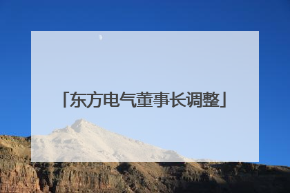 东方电气董事长调整
