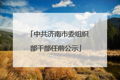 中共济南市委组织部干部任前公示