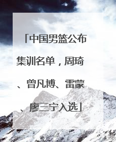 中国男篮公布集训名单，周琦、曾凡博、雷蒙、廖三宁入选