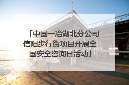 中国一冶湖北分公司信阳步行街项目开展全国安全咨询日活动