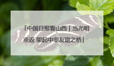 中国日报看山西｜当光明重返 架起中非友谊之桥