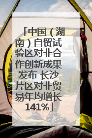 中国（湖南）自贸试验区对非合作创新成果发布 长沙片区对非贸易年均增长141%